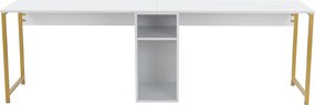 Γραφείο Λευκό / Χρυσό TWIN 240x60x74