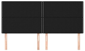 vidaXL Κεφαλάρι Μαύρο 200x5x118/128 εκ. Ύφασμα