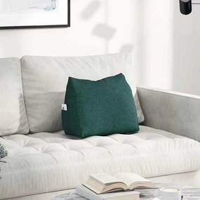 vidaXL Μαξιλάρι Πλάτης Σκούρο Πράσινο 45 x 35 x 20 cm ύφασμα