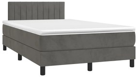 ΚΡΕΒΑΤΙ BOXSPRING ΜΕ ΣΤΡΩΜΑ ΣΚΟΥΡΟ ΓΚΡΙ 120X190 ΕΚ. ΒΕΛΟΥΔΙΝΟ 3269850