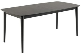 Τραπέζι Oakland 806, Μαύρο, 75x90x180cm, 37 kg, Επιμήκυνση, Φυσικό ξύλο καπλαμά, Ινοσανίδες μέσης πυκνότητας, Ξύλο, Ξύλο: Καουτσούκ | Epipla1.gr