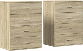 vidaXL Βοηθητικά Ντουλάπια 2τεμ. Sonoma Δρυς 60x39x80εκ. Επεξεργ. Ξύλο