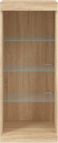 vidaXL Μπουφές με Φώτα LED Sonoma Δρυς 41 x 37 x 100 εκ.