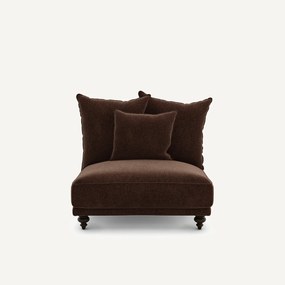 Πολυθρόνα τύπου chaise longue από βελούδινο chenille, Lazare