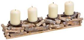 Διακοσμητικό Κηροπήγιο με 4 θέσεις και διαστάσεις 9x10x50cm