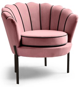 Πολυθρόνα βελούδινη ροζ ANGELO 73Χ75Χ45 DIOMMI 60-20336