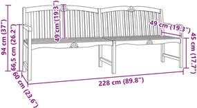vidaXL Χειροποίητος σκαλιστός πάγκος με σχέδιο κοχύλι