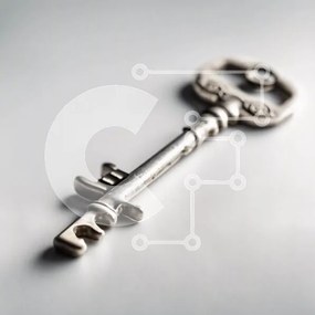 Intra Συλλεκτικό Ξύλινο Παζλ Plywood  4mm - Μικρό ασημένιο κλειδί σε μη υφή επιφάνεια Σε Ξύλινο Κουτί - Διαστάσεις: 10x10 cm – 25 κομμάτια