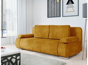 Καναπές - κρεβάτι Mena με αποθηκευτικό χώρο, 200x92x77cm, Ωχρά - PL1538