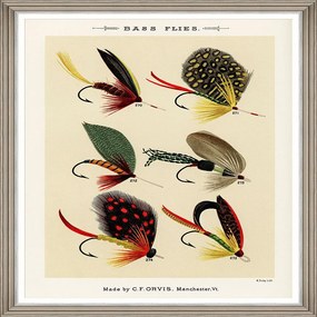 Κάδρο Fishing Flies Ii By Mary Orvis Marbury Fa13406 60X80Cm Multi Mindthegap Κάθετοι Wood