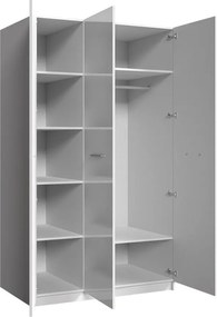 Ντουλάπα Raj 1 τρίφυλλη-Leuko - 120.00Χ55.00Χ198.00cm