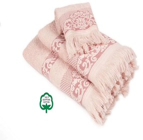 Πετσέτες Σετ 3Τμχ Ίσιδα 02 Pink DimCol Σετ Πετσέτες 70x140cm 100% Cotton