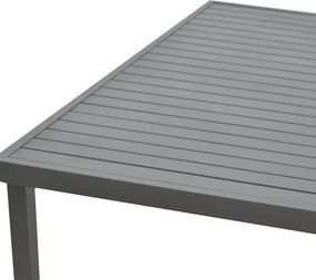 Τραπέζι Kliton  pakoworld αλουμινίου ανθρακί 150x80x74εκ