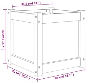 Ζαρντινιέρα 40 x 40 x 40 εκ. Εμποτισμ. Ξύλο Πεύκου - Καφέ