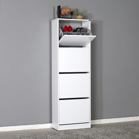 Παπουτσοθήκη Λευκό POASEL 51x26x157