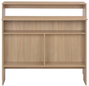 vidaXL Τραπέζι Μπαρ με 2 Επιφάνειες Χρώμα Δρυός 130 x 40 x 120 εκ.