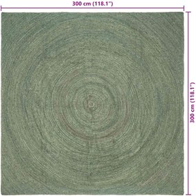 vidaXL Χαλιά χώρου Λαδί 300 x 300 cm Γιούτα