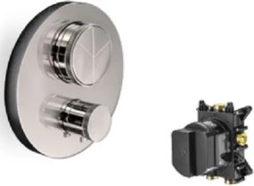 Almar Thermo Core Push E176633 Inox Finish - Θερμοστατικος Μίκτης εντοιχισμού 3 εξόδων