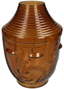 Βάζο ArteLibre Πρόσωπο Καφέ Γυαλί 18x18x25cm-05156638