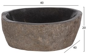 ΝΕΡΟΧΥΤΗΣ STONE SINK ΛΑΞΕΥΜΕΝΗ ΠΕΤΡΑ ΓΚΡΙ ΧΡΩΜΑ 40x40x20Yεκ.HM7807 - HM7807