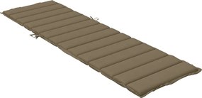 vidaXL Μαξιλάρι Ξαπλώστρας Taupe 200x50x4 εκ. Ύφασμα