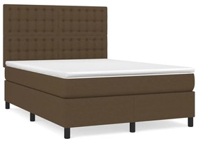 ΚΡΕΒΑΤΙ BOXSPRING ΜΕ ΣΤΡΩΜΑ ΣΚΟΥΡΟ ΚΑΦΕ 140X200 ΕΚ ΥΦΑΣΜΑΤΙΝΟ 3142100