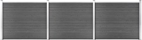 vidaXL Σετ Πάνελ Περίφραξης Μαύρο 526 x 146 εκ. από WPC