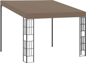 vidaXL Κιόσκι Επιτοίχιο Taupe 3 x 3 μ. Υφασμάτινο