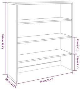 Πάνω Μέρος για Ντουλάπι HAMAR Μελί 90x30x100εκ. Ξύλο Πεύκου - Καφέ