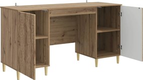 vidaXL Γραφείο Artisan Δρυς 142,5 x 50 x 75 εκ. Επεξεργασμένο Ξύλο