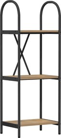 vidaXL Ράφι Βιβλίων 3 επιπέδων 40 x 30 x 109 εκ Επεξεργασμένο ξύλο