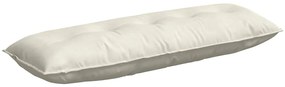 vidaXL Μαξιλάρι Πλάτης Κρεμ 140 x 50 cm Υφασμάτινο Κορντουρά