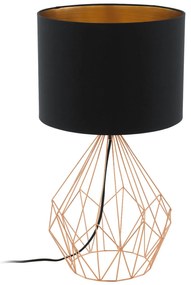 Φωτιστικό Επιτραπέζιο Pedregal 1 95185 Black-Bronze Eglo Steel,Fabric