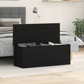 vidaXL Κουτί Αποθήκευσης Μαύρο Δρυς 102x35x35 εκ Επεξεργασμένο Ξύλο
