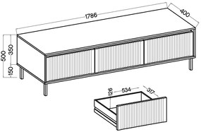 Έπιπλο τηλεόρασης Ohana I Plus-Kafe