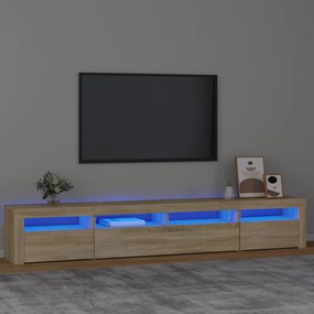 Έπιπλο Τηλεόρασης με LED Sonoma Δρυς 240 x 35 x 40 εκ.