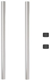 vidaXL Πό posts φράχτη 2 pcs Ασημί 50 cm Ατσάλι με Επικάλυψη Πούδρας