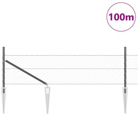vidaXL Φράχτης Hexagon  Γκρι 0.5x100 μ Χάλυβας