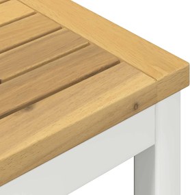 vidaXL Τραπέζι μπαρ κήπου Λευκό 147 x 88,5 x 105 εκ