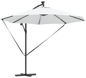 vidaXL Ομπρέλα Cantilever Banana με κλειδαριά Άμμος 294 x 294 x 248 cm