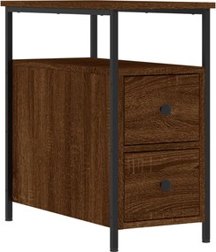 vidaXL Κομοδίνα 2 τεμ. Καφέ Δρυς 30 x 60 x 60 εκ. από Επεξεργ. Ξύλο