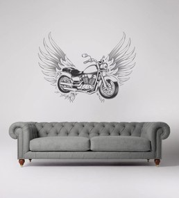 Intra απο ξύλο plywood 3mm-4mm πάχος - Χαράξτε Τέχνη τοίχου Flying Motorcycle Δίασταση 30x30 cm Intraeaxys-51rrjrm1