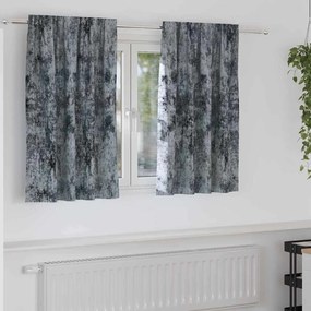 vidaXL Κουρτίνα με κουρτίνες 2 pcs Ασημί γκρι 140 x 140 cm Βελούδο