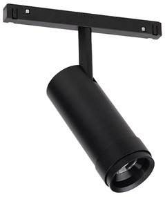 Σποτ Μαγνητικής Ράγας Zoomable EDNA2040B 48V DC 20W 4000K 1680Lm MAX. 20-50° Osram RA90 5,8x15,2cm Black Aca