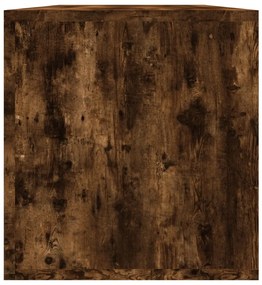 vidaXL Έπιπλο Δίσκων Βινυλίου Καπνιστή Δρυς 71x34x36 εκ. Επεξεργ. Ξύλο