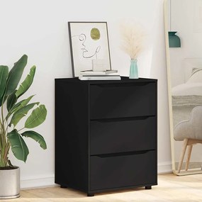 vidaXL Ντουλάπι αποθήκευσης Μαύρο 60 x 48 x 81 εκ Επεξεργασμένο ξύλο