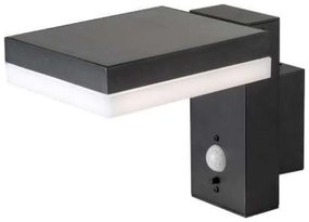 Ηλιακό Επιτοίχιο Φωτιστικό Κήπου LED 5.5W 220lm IP54 με Αισθητήρα Κίνησης PIR Τετράγωνο Θερμό Λευκό Μαύρο 10402 VTAC-10402-Μαύρο 10402