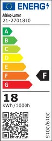 LED πλαφονιέρα PC στρογγυλή Φ270mm 18W 4000K ενδιάμεσο λευκό φως IP44