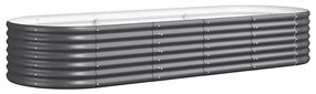 vidaXL Ζαρντινιέρα Ανθρακί 224x80x36 εκ Ατσάλι με Ηλεκτρ. Βαφή Πούδρας