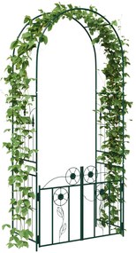 vidaXL Κήπος Αψίδα με κλειδαριά Πράσινο 102 x 50 x 218 εκ.
